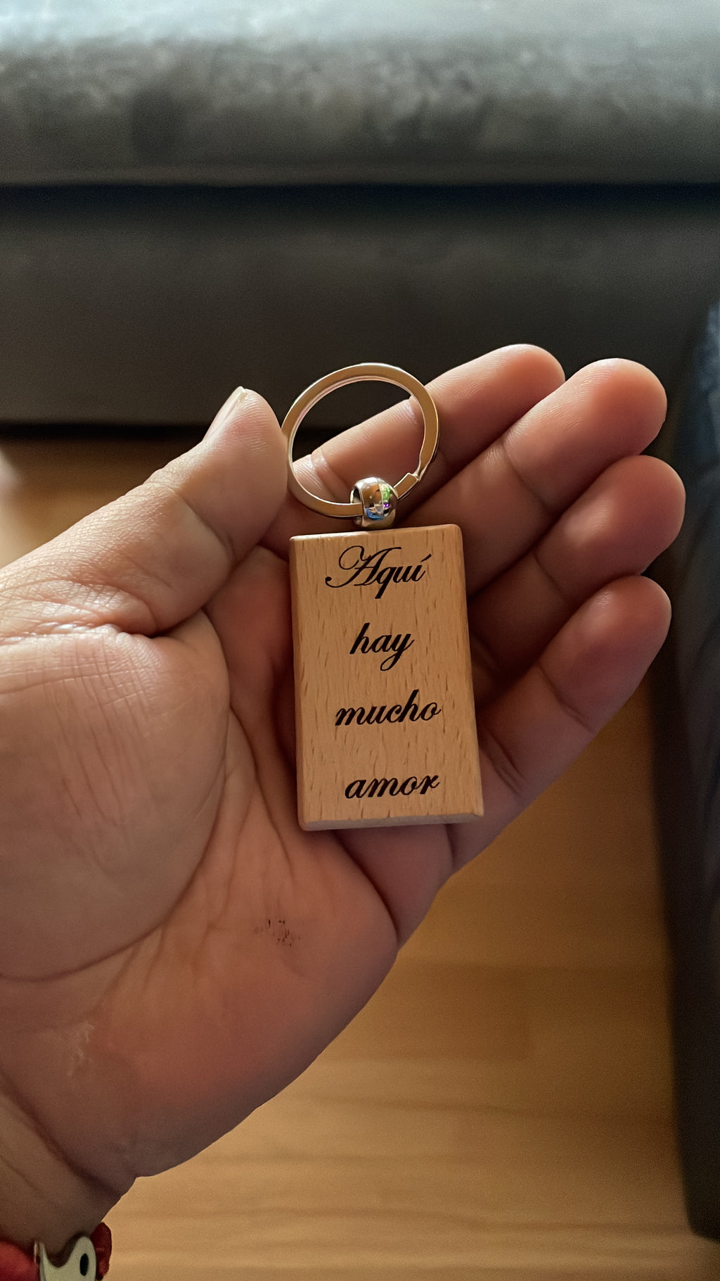 Personalisierter Holz Schlüsselanhänger mit Foto (Lasergravur) 5cm X 3cm