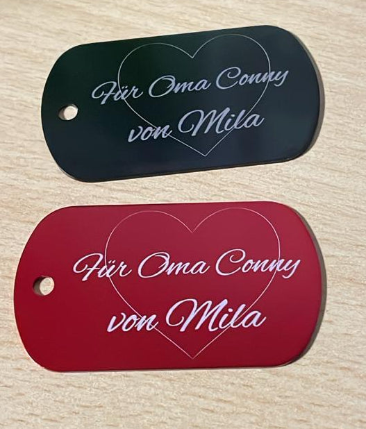 Dog Tag Anhänger – Name & Foto | Verschiedene Größen & Farben