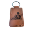 Personalisierter Leder Schlüsselanhänger mit Foto (Lasergravur) 5cm X 3,4 cm | Xaneth